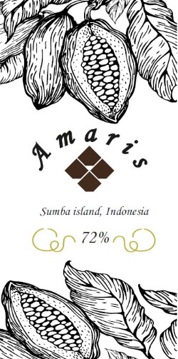 Chocolate bar origin Indonesia 72% cocoa